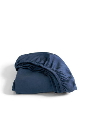 jersey-hoeslaken - donkerblauw (25 cm hoog)