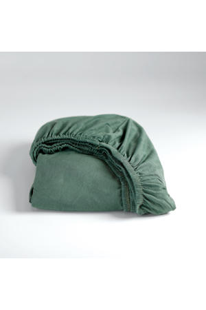 jersey hoeslaken - groen (25 cm hoog)