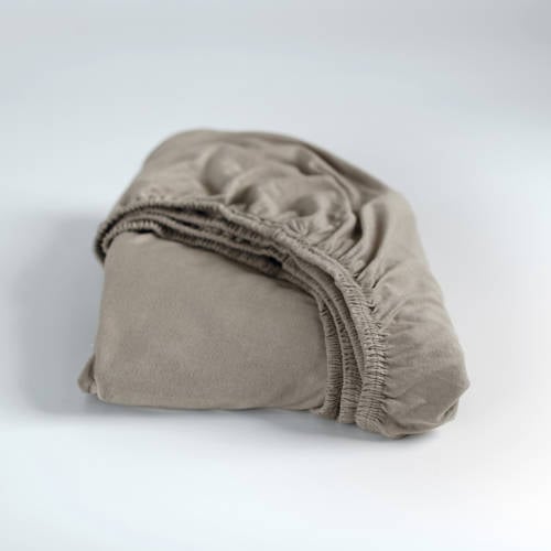 Wehkamp Cinderella jersey hoeslaken - taupe (25 cm hoog) aanbieding