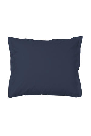 katoen satijnen kussensloop donkerblauw (set van 2) (60x70 cm cm)