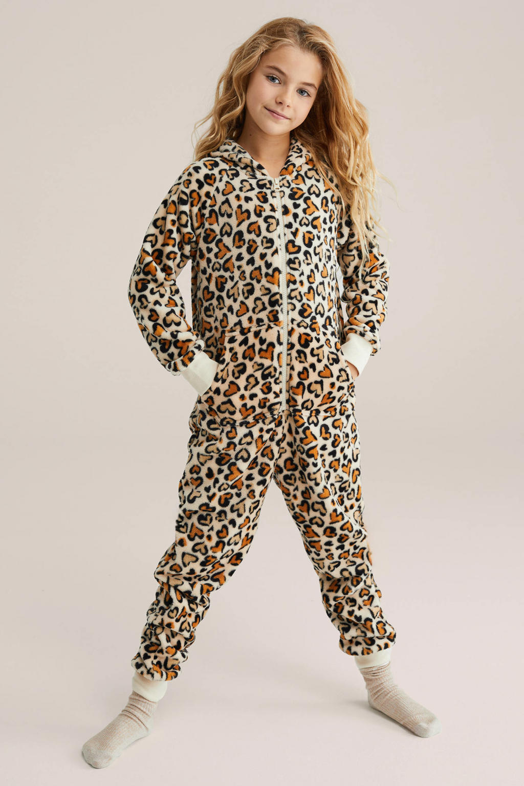 WE Fashion fleece onesie panterprint