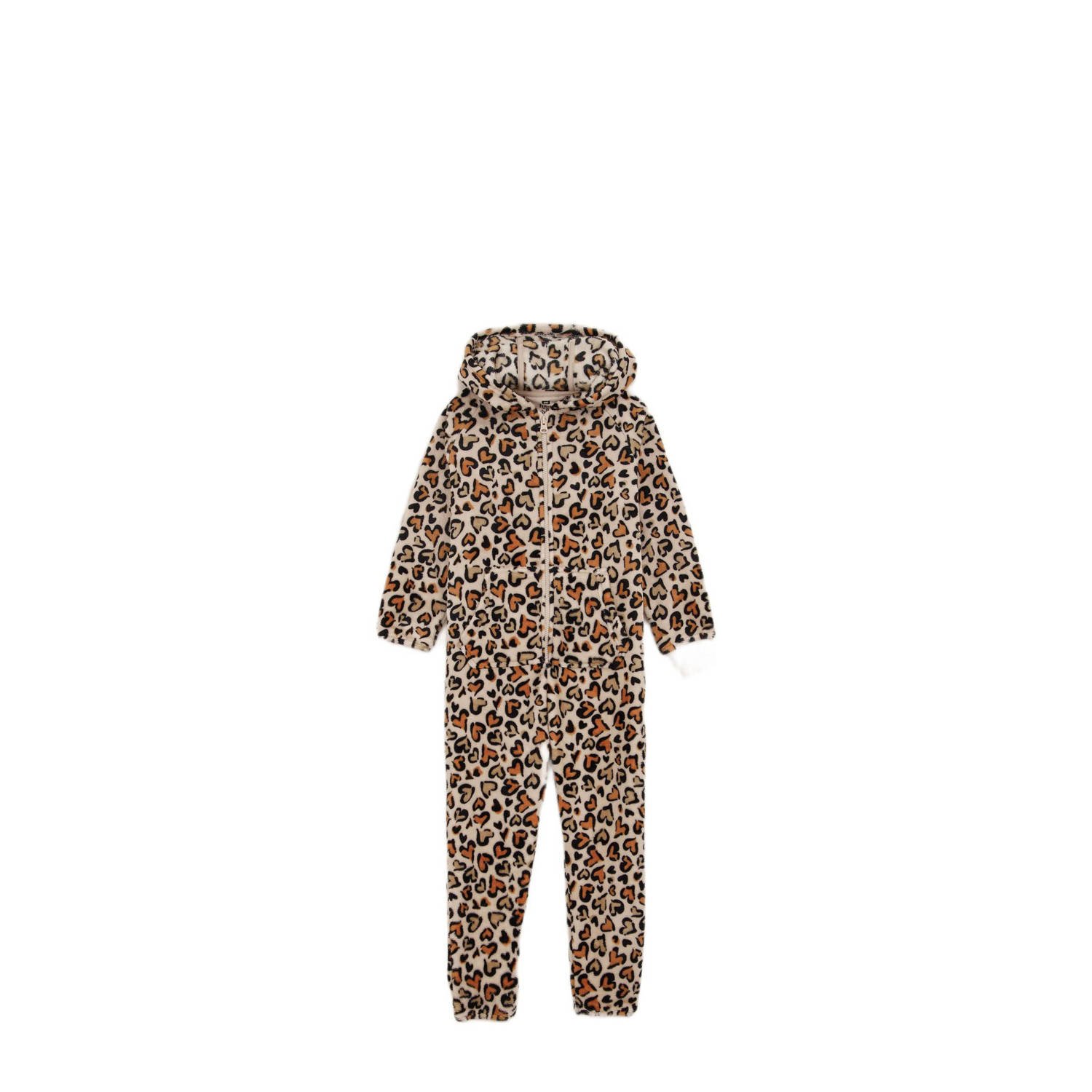 WE Fashion fleece onesie zand zwart