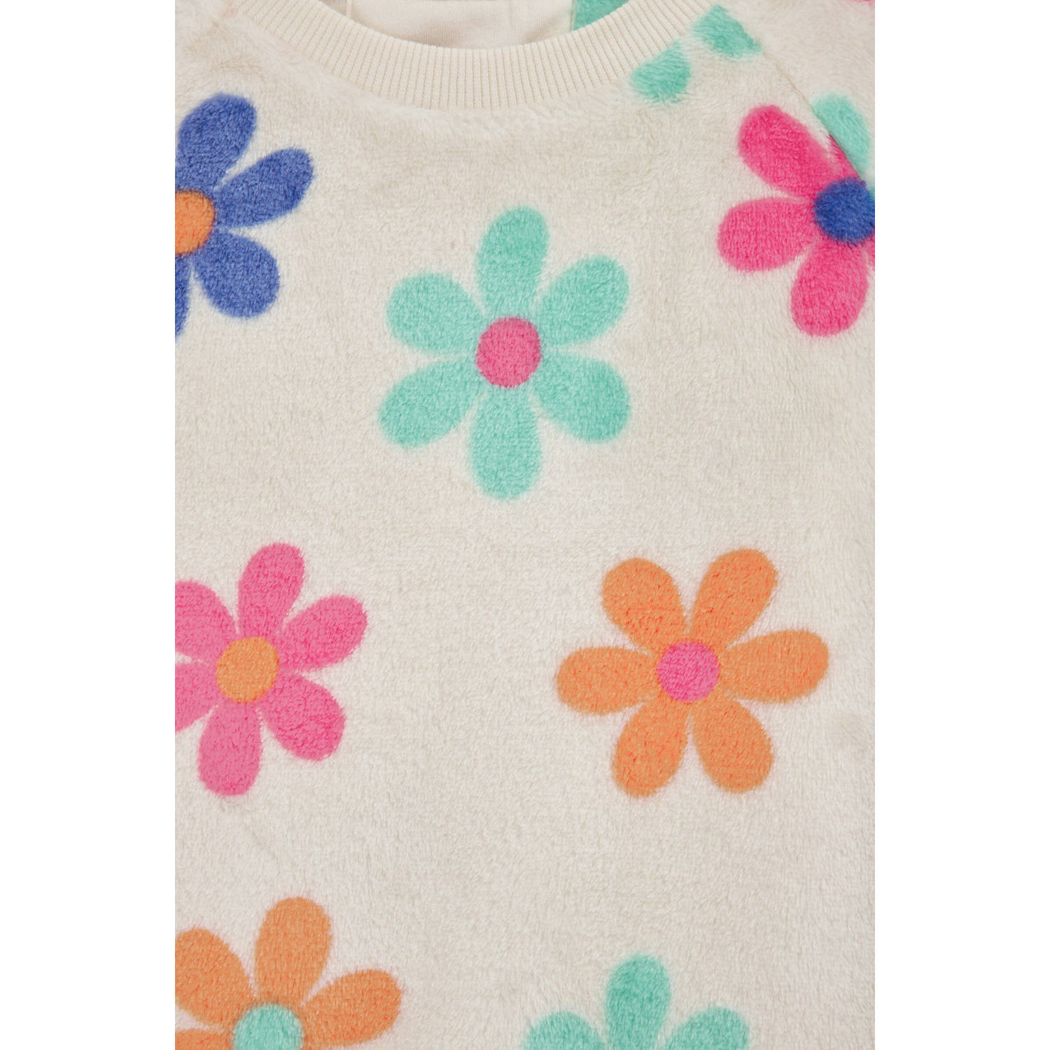 WE Fashion pyjama offwhite roze groen