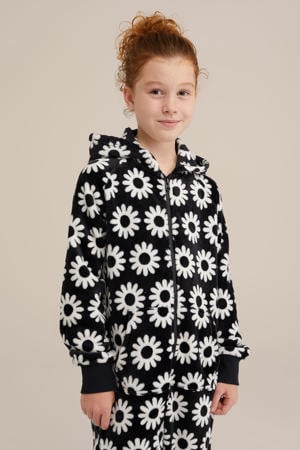 fleece onesie zwart/wit