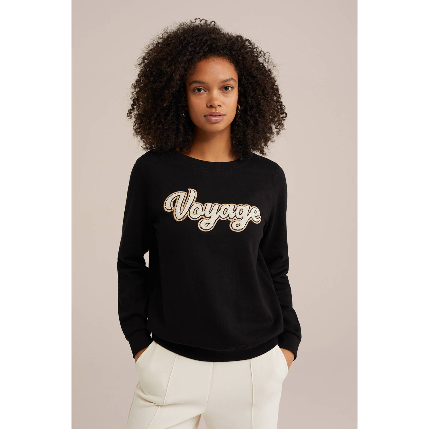 WE Fashion sweater zwart