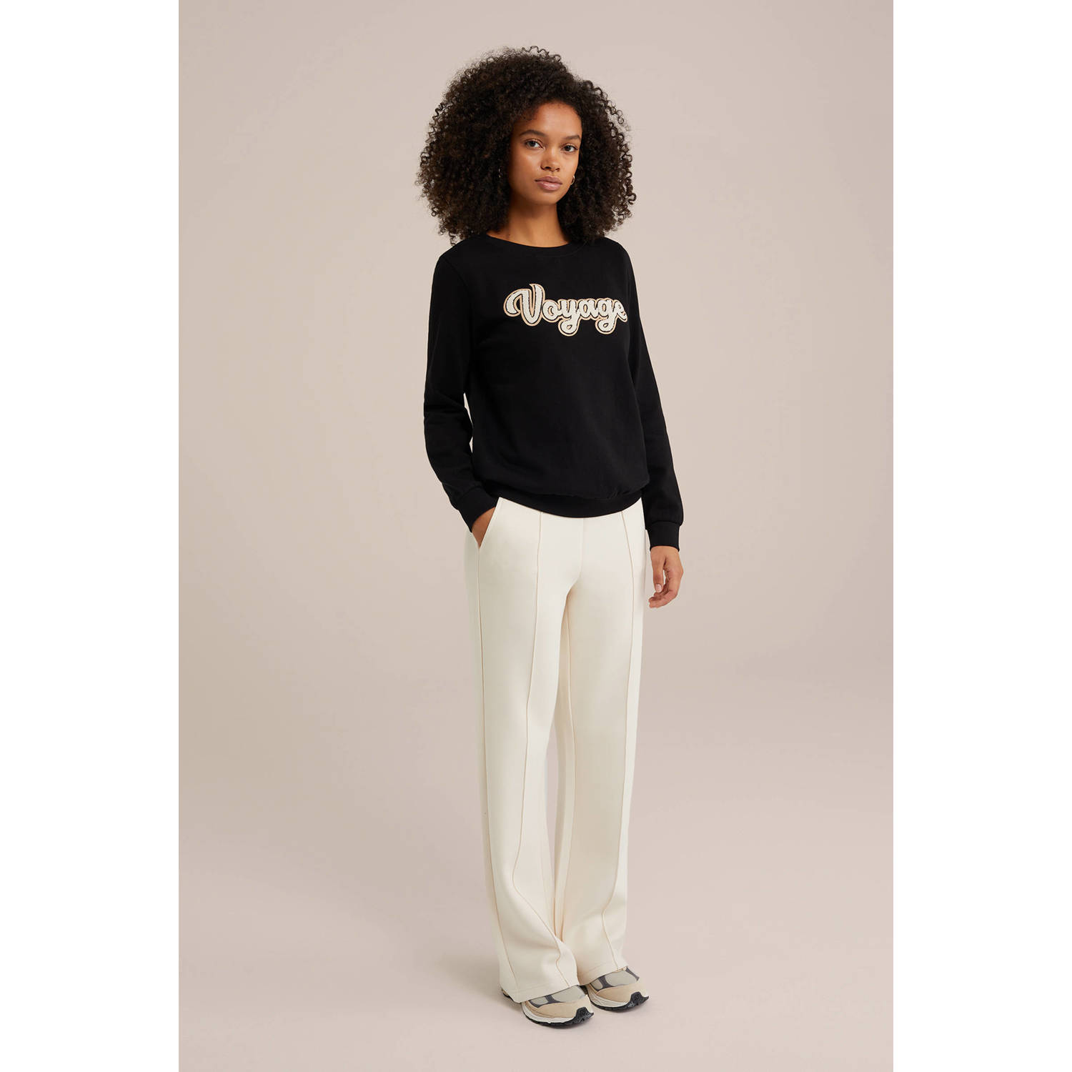 WE Fashion sweater zwart