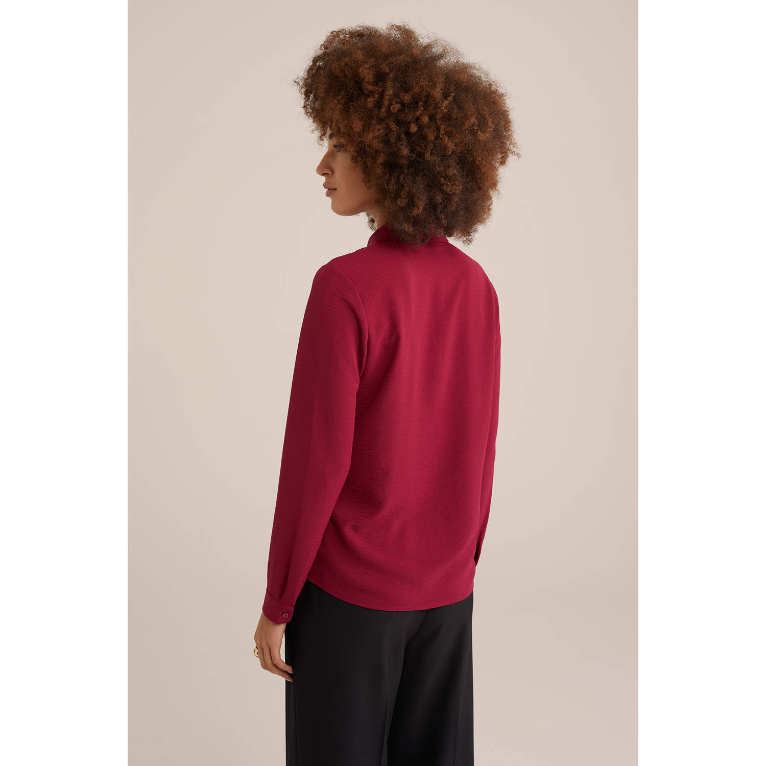 WE Fashion gebloemde blouse dahlia red