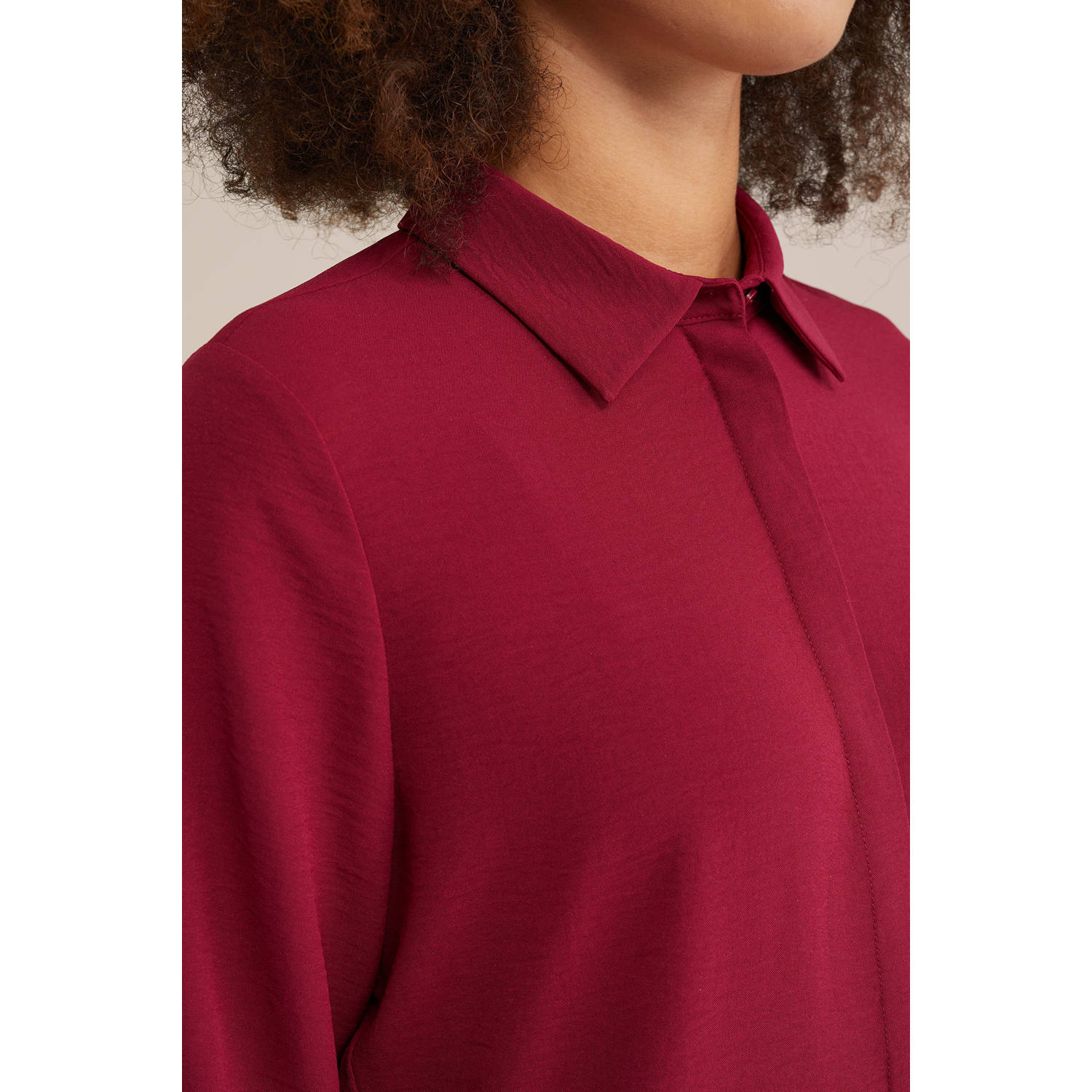 WE Fashion gebloemde blouse dahlia red
