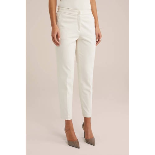WE Fashion tapered fit chino ecru afbeelding