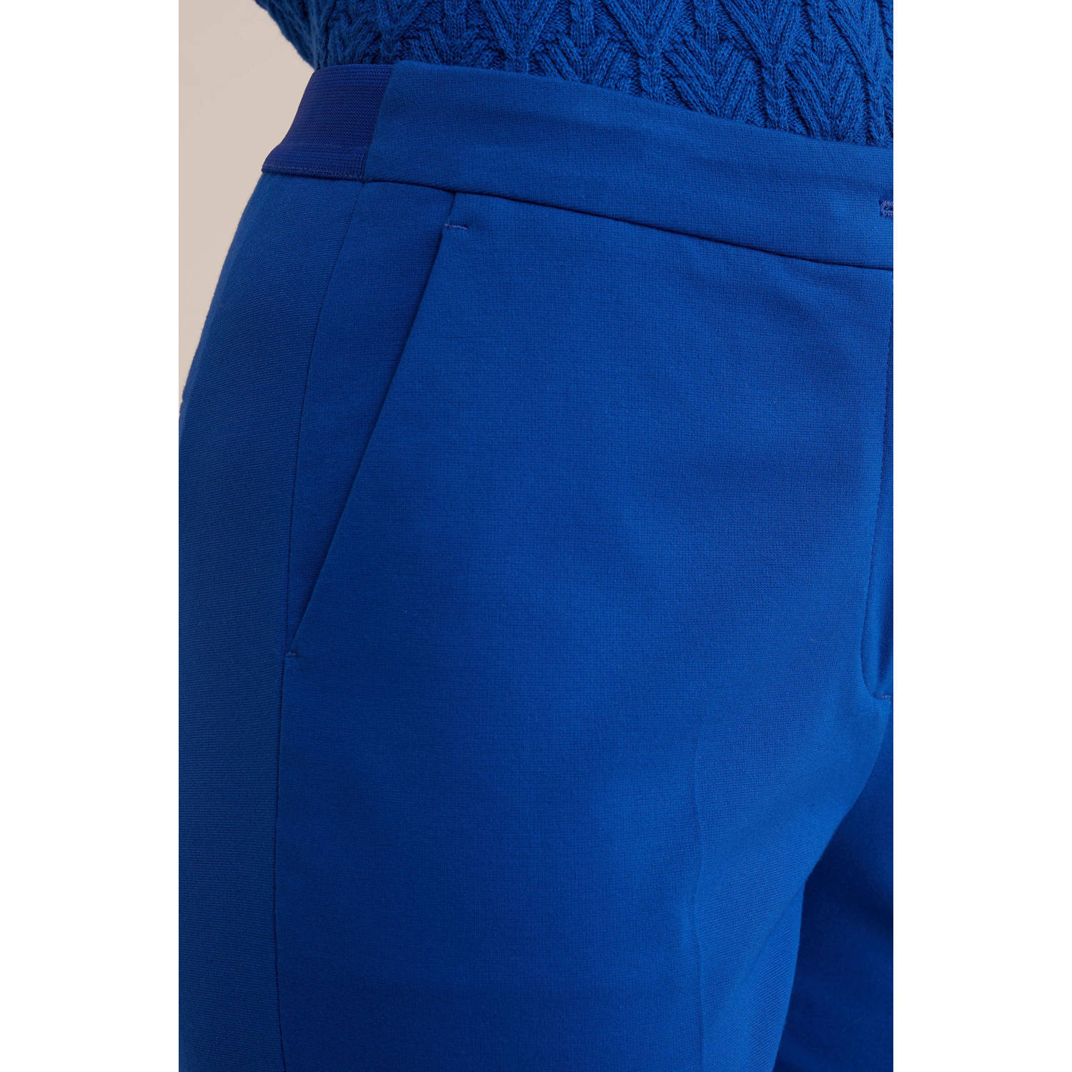 WE Fashion tapered fit chino blauw