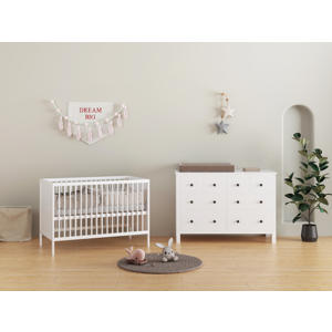 Babykamer Wit 2 Delig Baby Bed Lola + Commode Bretagne