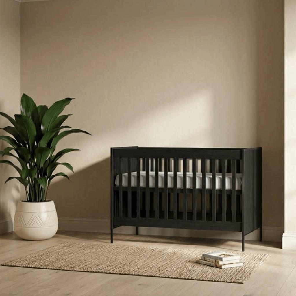 Cabino Born Lucky Baby Bed Marble Zwart