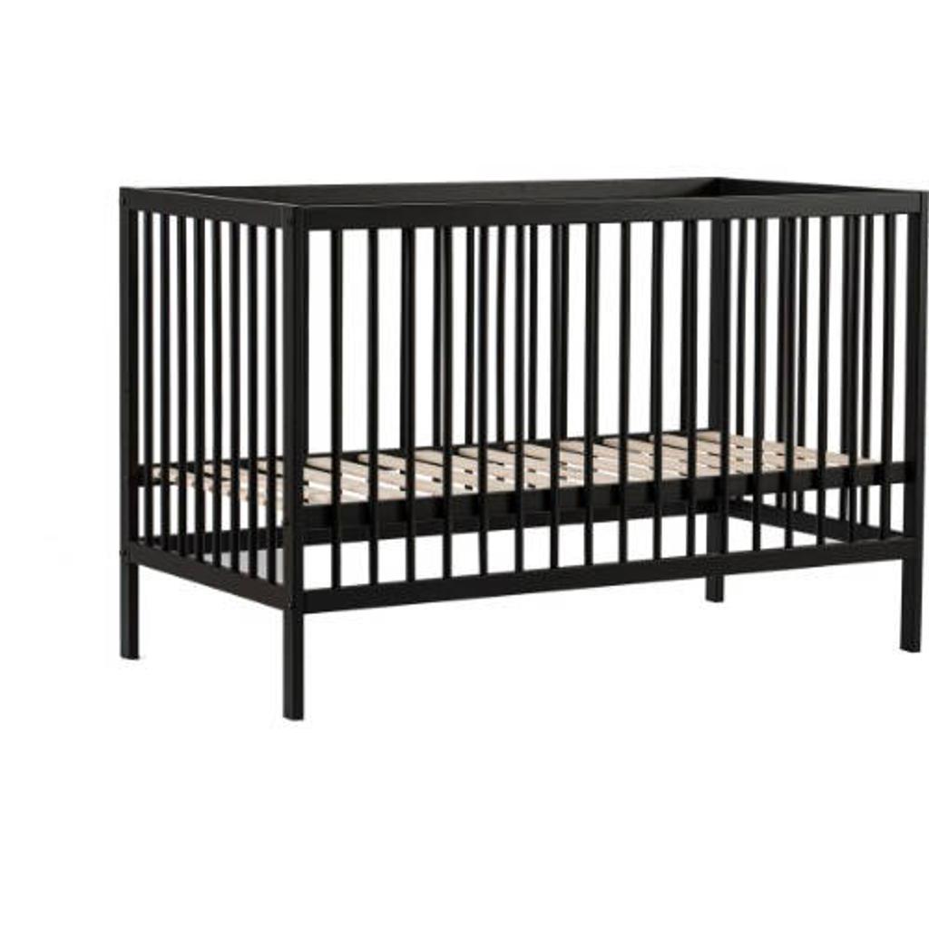 Cabino Born Lucky Baby Bed Mees Zwart 60 x 120 cm