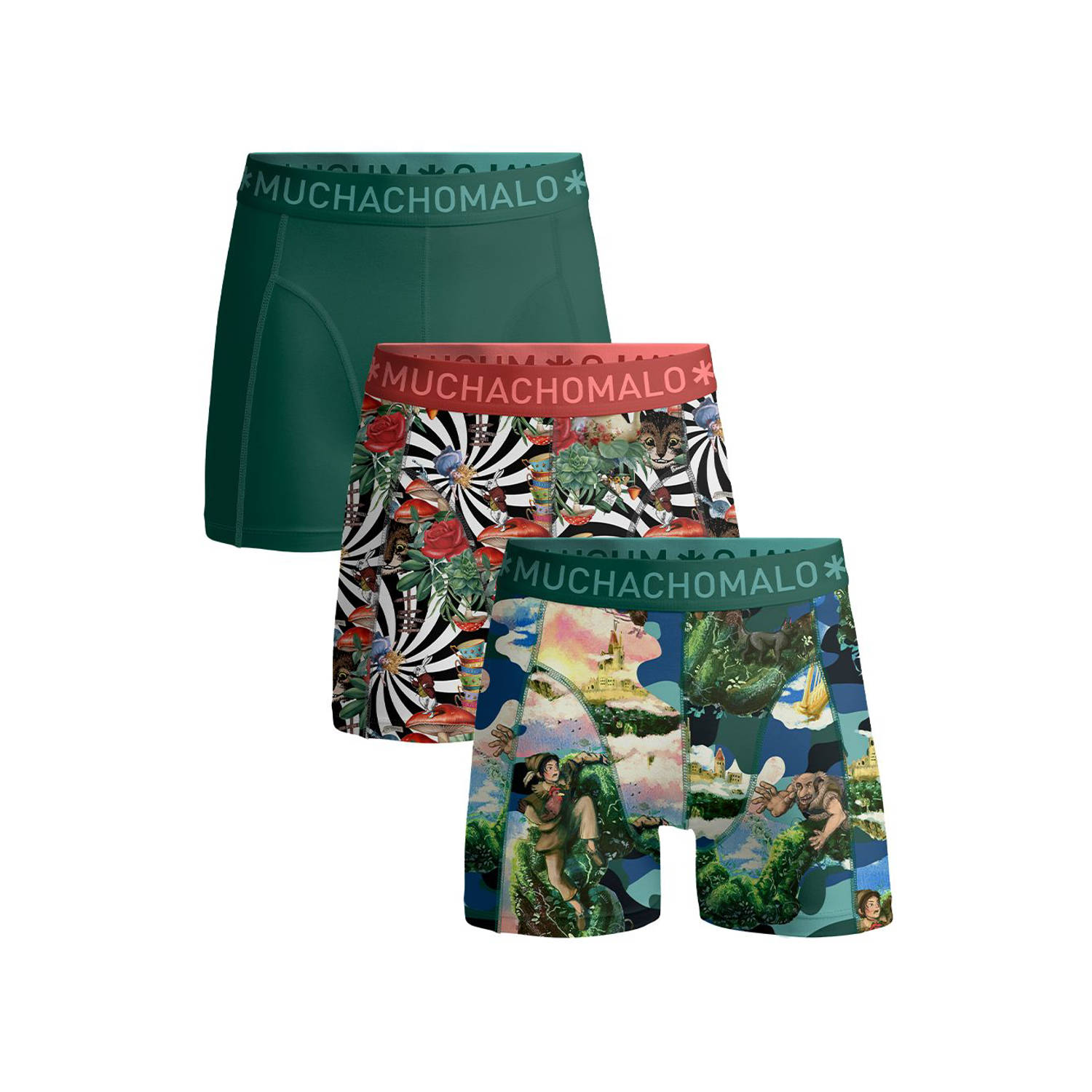 Muchachomalo boxershorts Jackbean Alicewonder (set van 3)