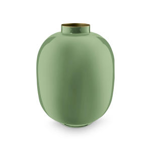 vaas (metaal) (groen) (32 cm)