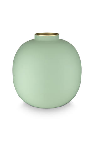 vaas (metaal) (groen) (23 cm)