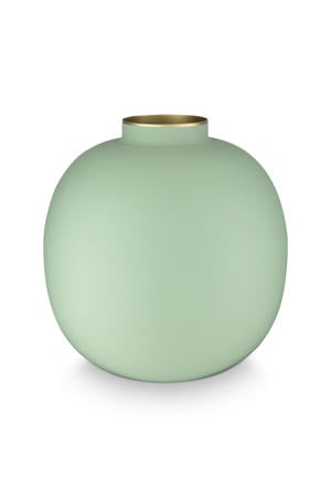 vaas (metaal) (groen) (23 cm)