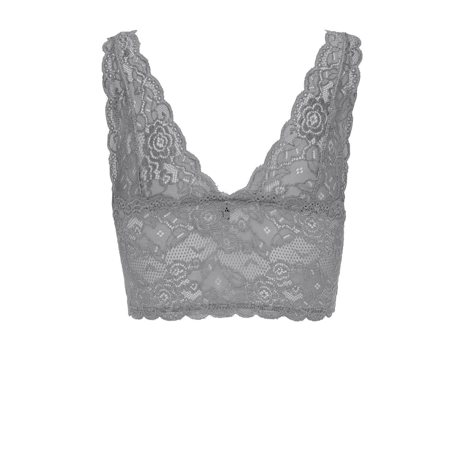 ONLY voorgevormde bralette ONLCHLOE grijs
