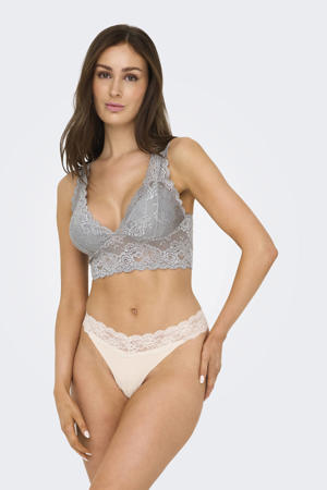voorgevormde bralette ONLCHLOE grijs