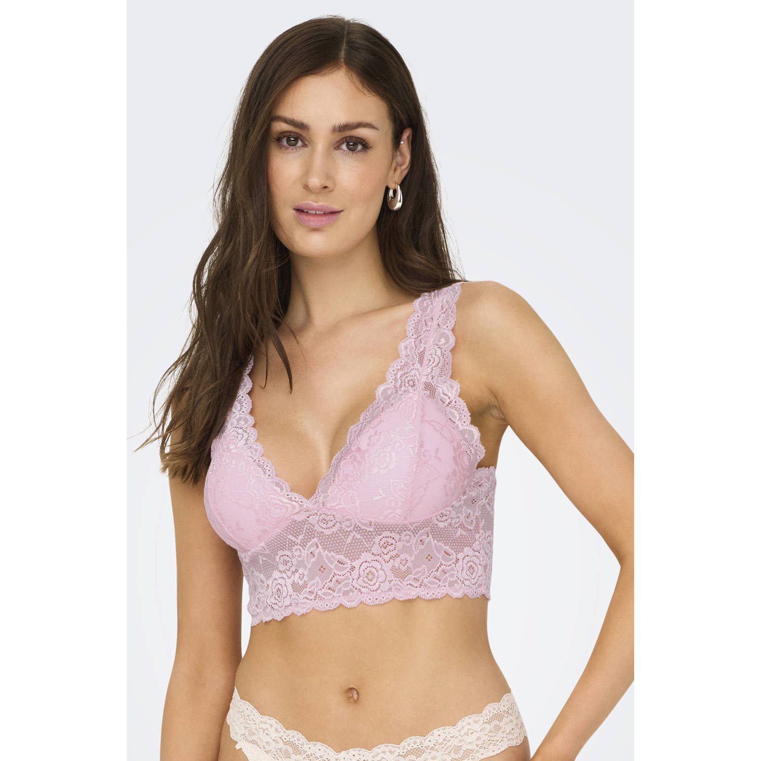 ONLY voorgevormde bralette ONLCHLOE lichtroze