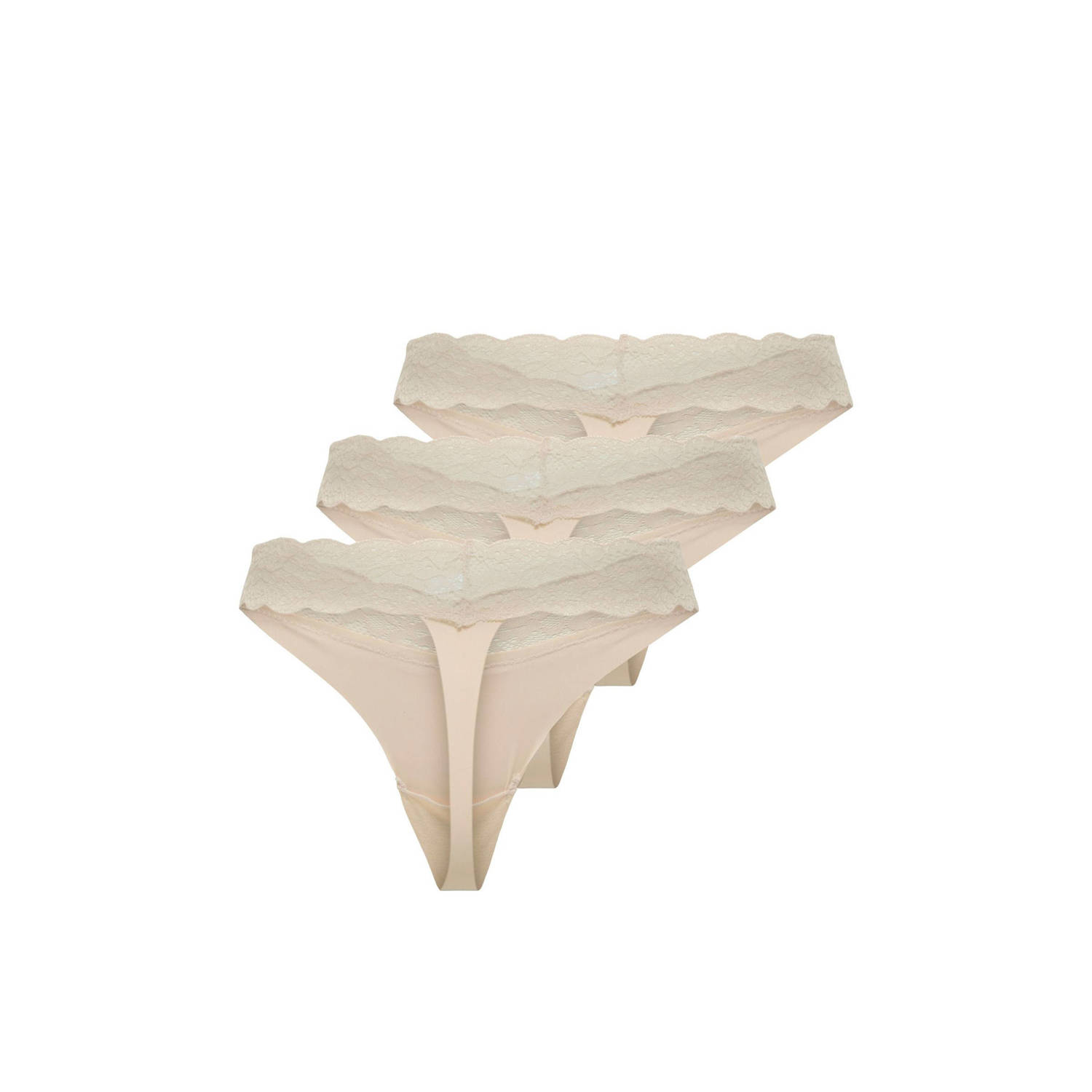 ONLY string ONLCHLOE (set van 3) beige