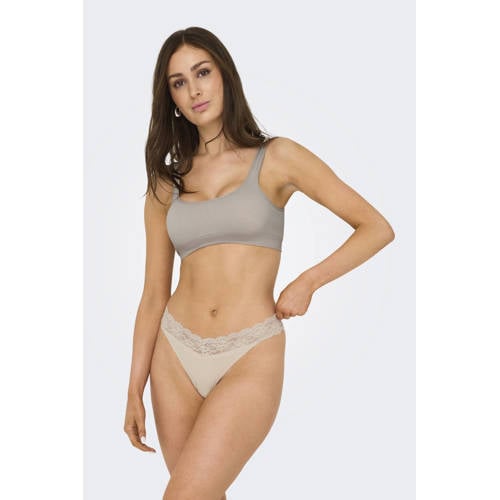 ONLY string ONLCHLOE (set van 3) beige afbeelding