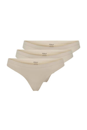 seamless string ONLTRACY (set van 3) beige