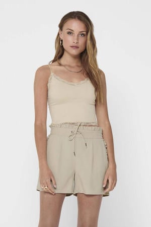 crop top ONLVICKY beige