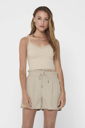 crop top ONLVICKY beige