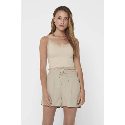 ONLY crop top ONLVICKY beige afbeelding