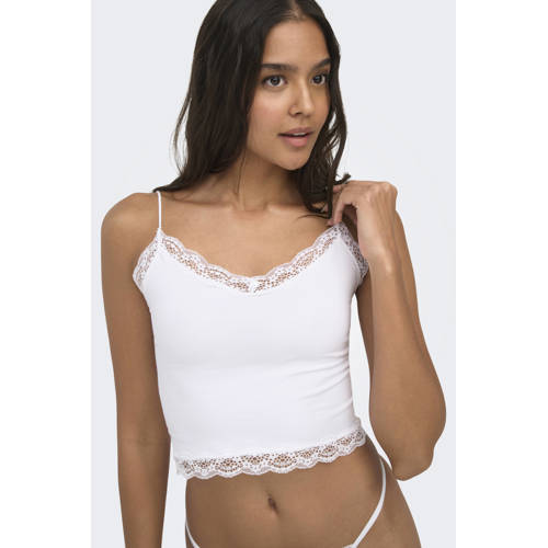 ONLY crop top ONLVICKY wit afbeelding