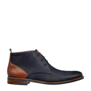 nubuck veterschoenen donkerblauw