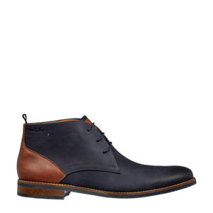 nubuck veterschoenen donkerblauw
