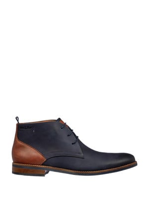 nubuck veterschoenen donkerblauw