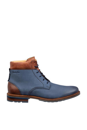 nubuck veterschoenen blauw