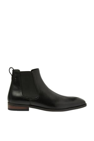 leren chelsea boots zwart