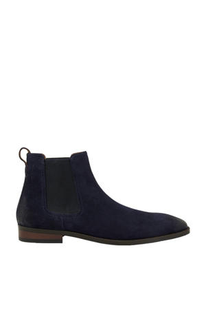 Bregenz leren chelsea boots donkerblauw