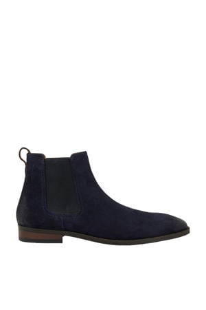 Bregenz leren chelsea boots donkerblauw