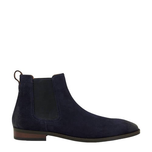 Van Lier Bregenz leren chelsea boots donkerblauw afbeelding
