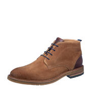 thumbnail: Van Lier Dino suède veterschoenen cognac
