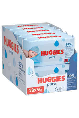 Pure 99% water billendoekjes - 18 x 56 stuks