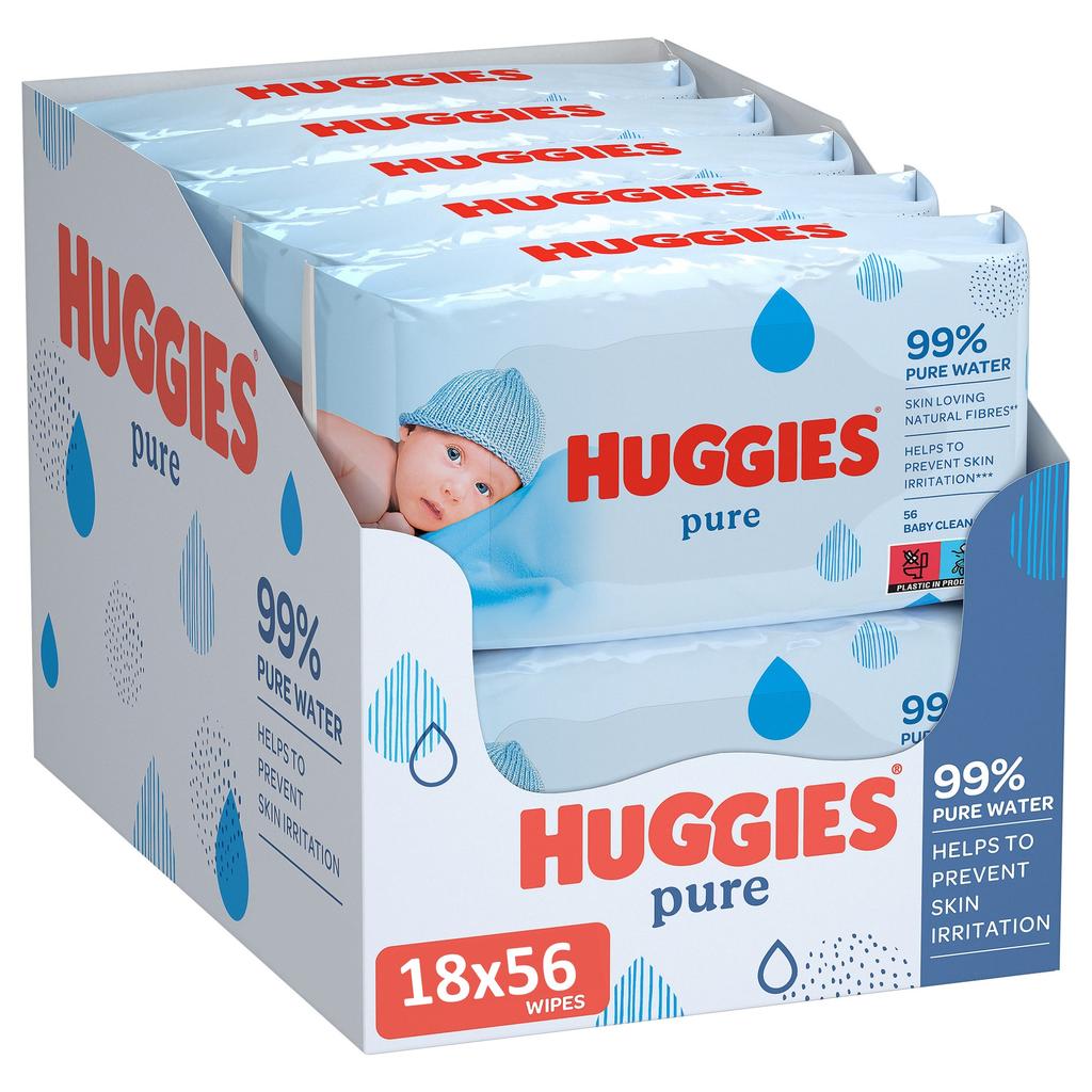 Huggies Pure 99% water billendoekjes - 18 x 56 stuks