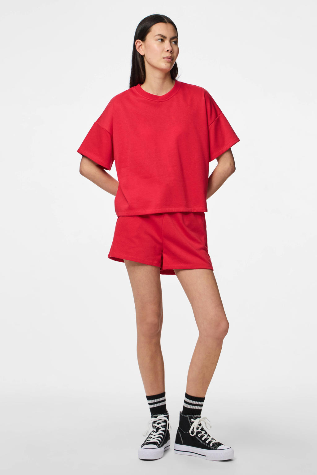 PIECES sweater PCCHILLI rood