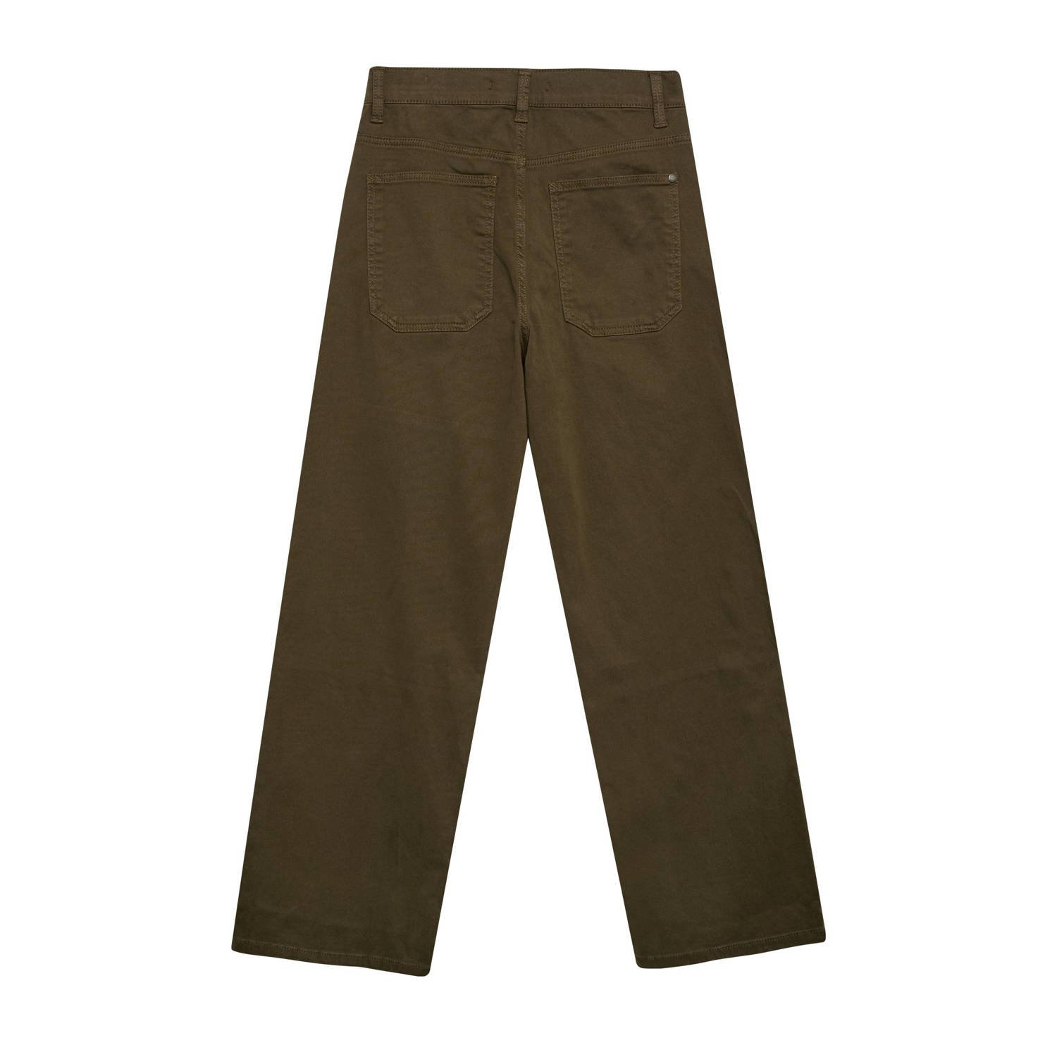 s.Oliver straight casual broek bruin