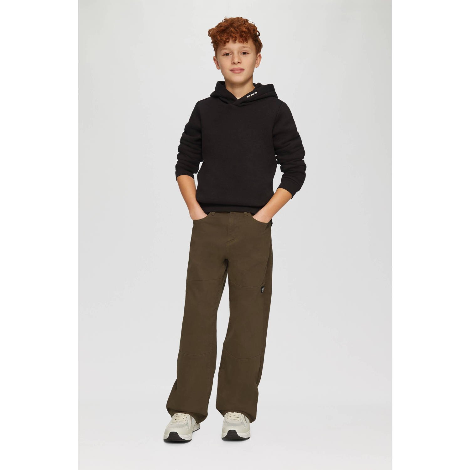 s.Oliver straight casual broek bruin