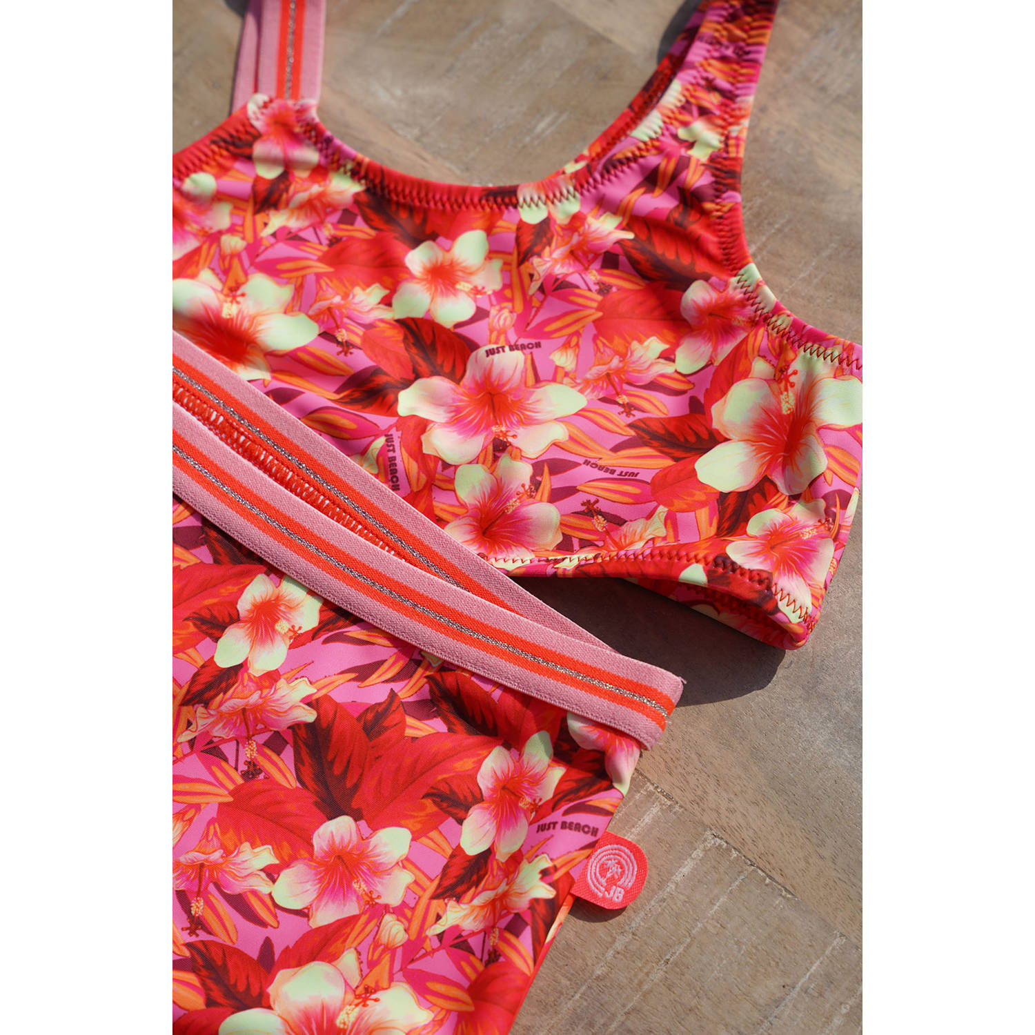 Just Beach crop bikini Tanzania rood oranje roze