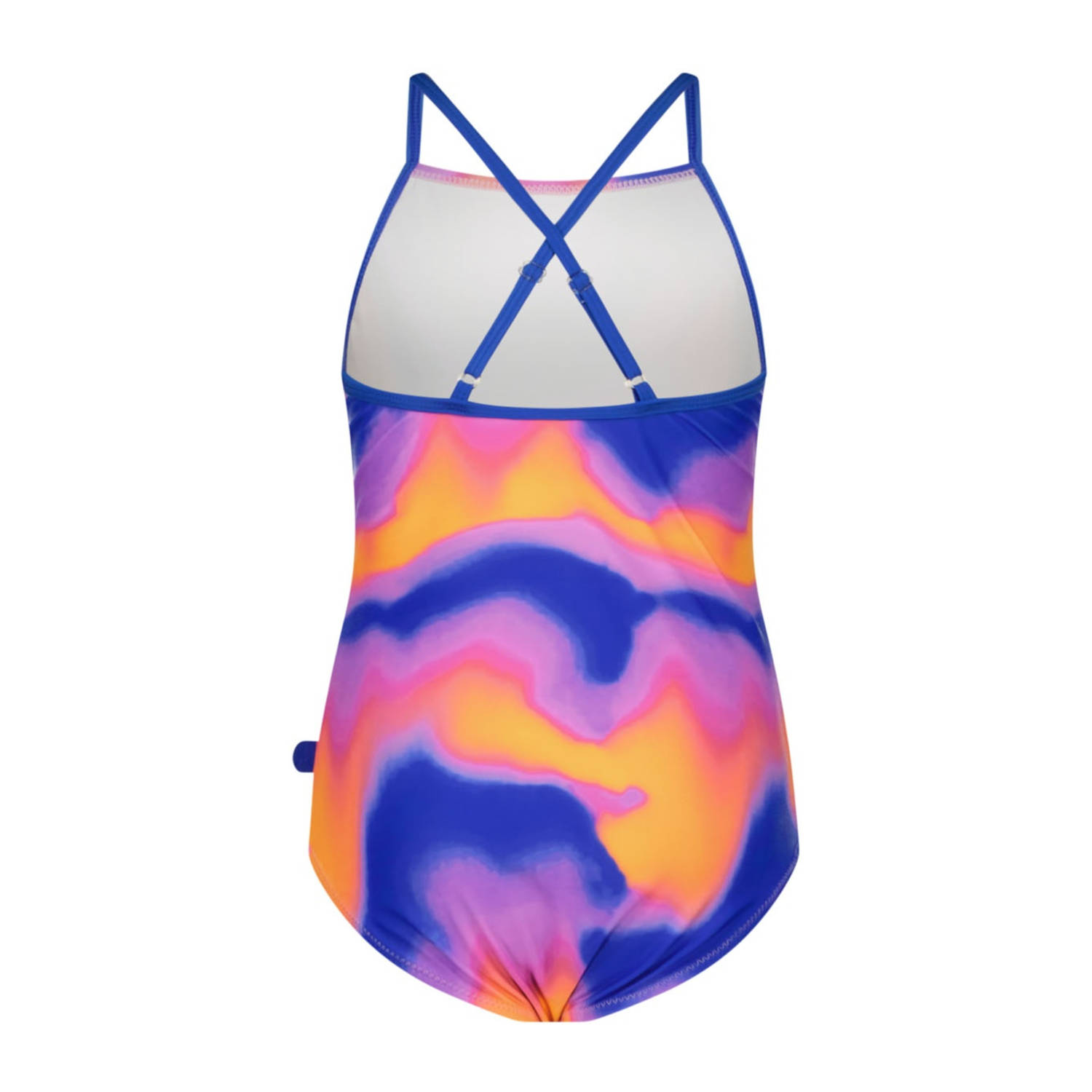Just Beach badpak Sunset blauw roze oranje