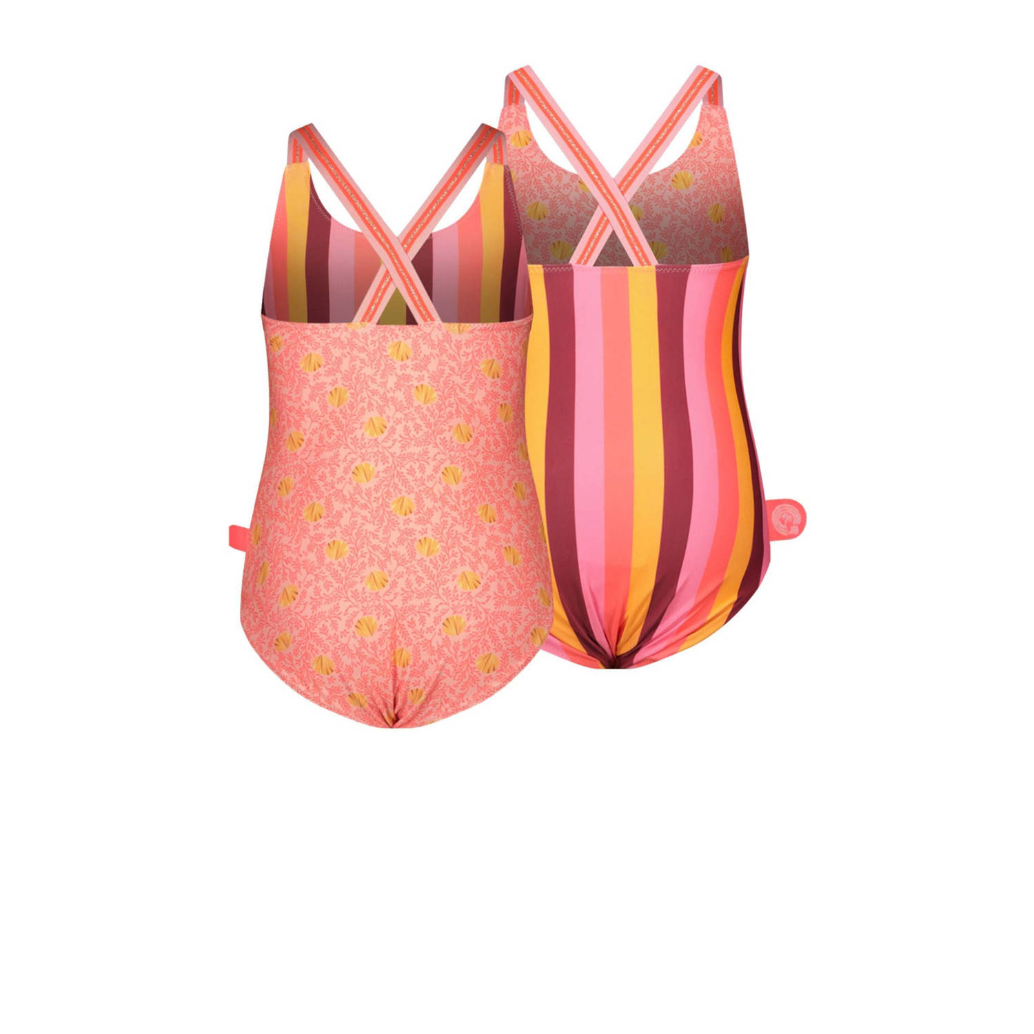 Just Beach reversible badpak oranje roze geel