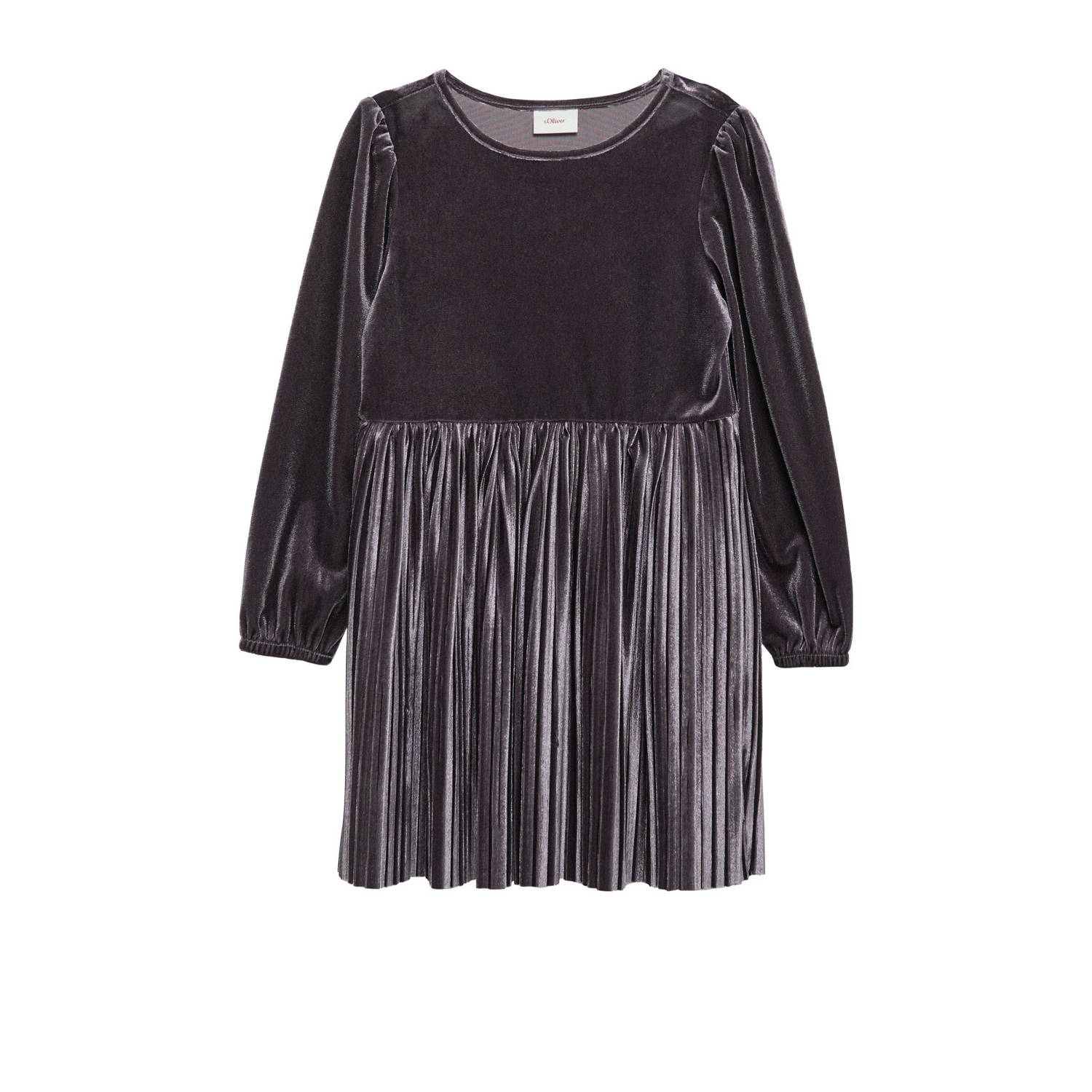 S.Oliver RED LABEL Getailleerde fluwelen jurk met plissérok