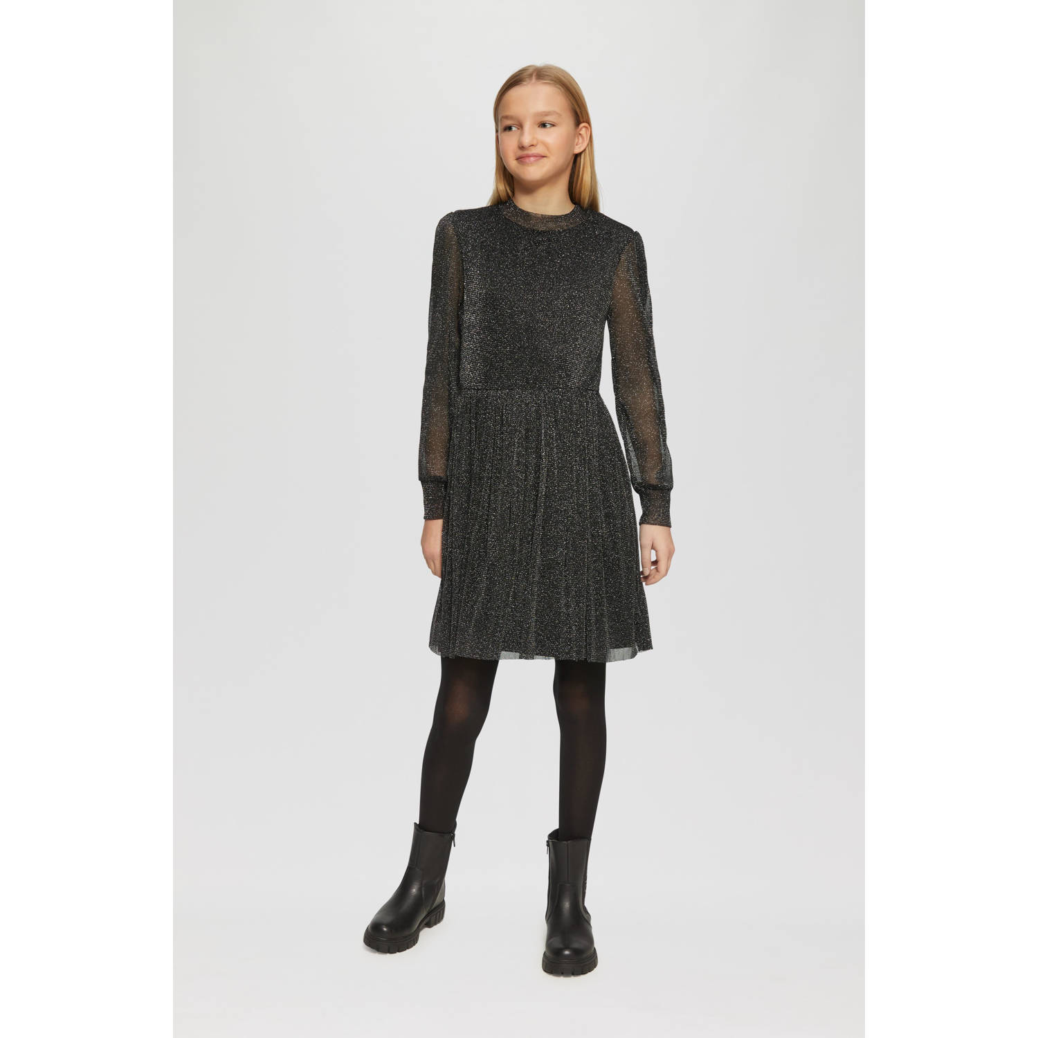 S.Oliver RED LABEL Regular fit jurk met elastische boordjes en zoom